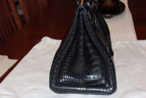 Hermes Birkin Bag 40 Porosus Crocodile Noir Black NEW RARE DESIGNER LUXURY